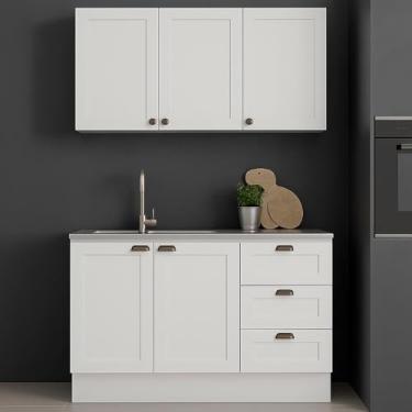 Imagem de Armário Cozinha Genialflex Provençal C/Balcão S/Tampo Bco