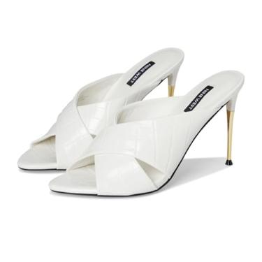 Imagem de Nine West Sandália feminina de salto Sancie, Croco branco, 41