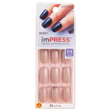 Imagem de Unhas Autocolantes ImPRESS - Color Médio Sea Sand - Kiss NY
