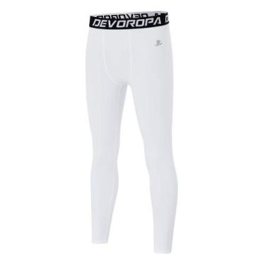 Imagem de Leggings DEVOROPA Boys Husky Compression Branca Tamanho M