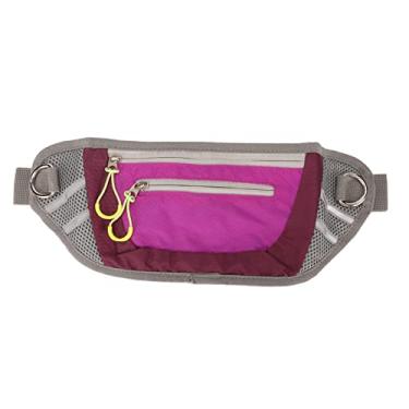 Imagem de Bolsa de Cintura Bolsa de Cintura Fanny Pack Bumbag Faixa Refletiva Multifuncional para Caminhadas Bolsa de Cintura para Caminhadas, Caminhadas Com Cães, Viagens Atividades Ao Ar (Roxa)