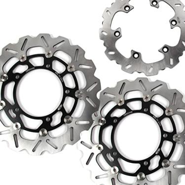 Imagem de Arashi Discos de freio dianteiros traseiros rotores para Suzuki GSX1300R Hayabusa gen 2 2008-2020 ABS 13-20, acessórios de substituição de motocicleta preto