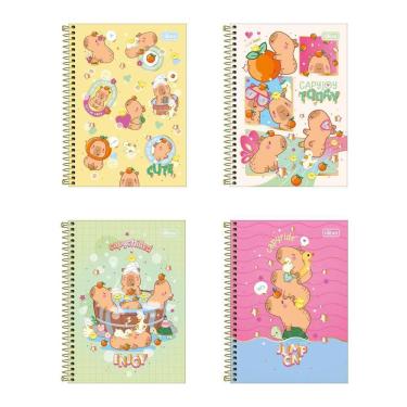 Imagem de Caderno espiral capa dura 1/4 80 folhas Capyclub - Tilibra