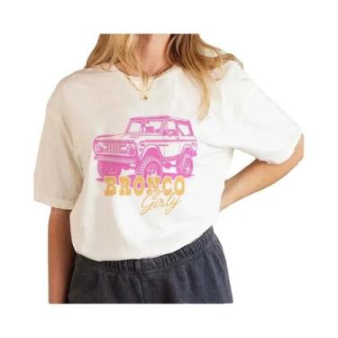 Imagem de Camiseta Feminina anos 90 - Estampa Bronco Girl - Manga Curta, BR-G4, 