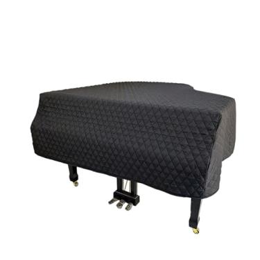 Imagem de J&C Capa de piano de cauda à prova d'água para instrumentos musicais 1,5 m, 1,7 m, 1,8 m, 2,1 m, 2,3 m, 2,4 m, antiestática, capa preta (190-200 cm)