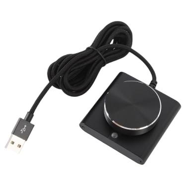 Imagem de GOWENIC Botão de Controle de Volume USB para PC, Liga de Alumínio de Alumínio 360 Graus Botão Rotativo Com 1 Função de Mudo -chave e Indicador de LED Azul, Plug e Play