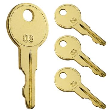 Imagem de B03 Chaves para caixa de ferramentas e fechaduras de armário para caixa de ferramentas Hus-ky Home De-pot Hud-son De-walt Toolboxes 4 unidades