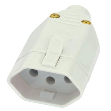 Imagem de Tomada 2P+T Junção Fêmea 20A 250 Volts Cinza Sobrepor - 1728 - FAME