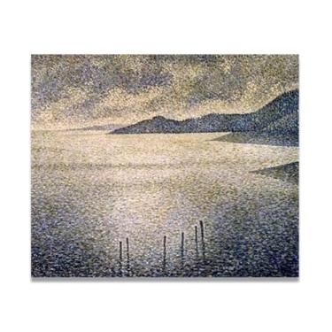 Imagem de Channel CoastThéo van Rysselberghe: Impressão em tela neoimpressionista belga chave 70 x 84 cm sem moldura