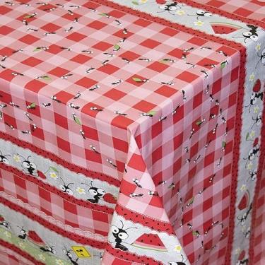 Imagem de Toalha De Mesa Plastica Termica Impermeavel Para Lugares Protecao E Decoracao(Formiga,6 cadeiras 2,00x1,40)