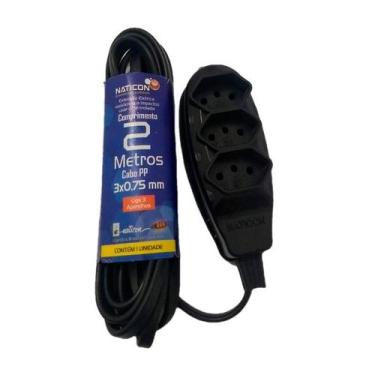 Imagem de Extensao 02m pp 2p+t 3saida natico - NATICON