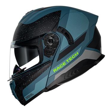 Imagem de Capacete Race Tech Signal Gear Preto e Azul Fosco