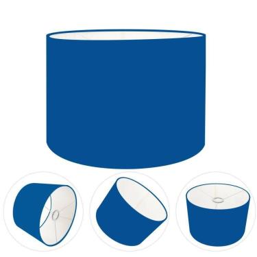 Imagem de Cúpula Abajur Cilíndrica Cp-7020 ø45x21cm Azul Marinho