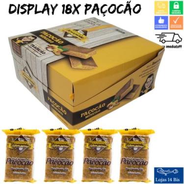 Imagem de Doce de Amendoim Paçocão Display 18 unidades de 80g Paçoca sem Glúten 