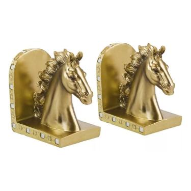 Imagem de Jogo 2 Pesos Cavalo Dourado 17cm - Resina Animais