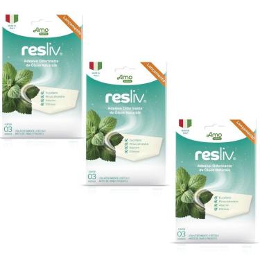 Imagem de 3 Resliv Adesivo Odorizante Para Respiração - Amoveri Farma