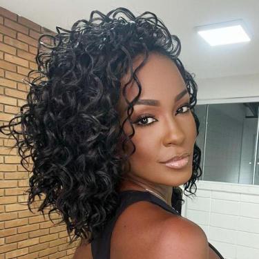 Imagem de Crochet Hair Leeven Gogo Curl 20 cm, 8 pacotes, preto sintético