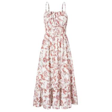 Imagem de Vestido longo GRACE KARIN com estampa floral sem mangas para mulheres