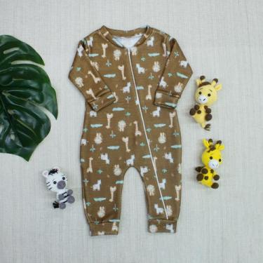 Imagem de Macacão Soft Bebê Tecido Macio e Zíper Frontal da Gola à Perninha Safa