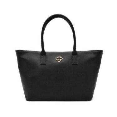 Imagem de Bolsa Feminina Tiracolo Capodarte Shopper Preto, Safiano preto, UN