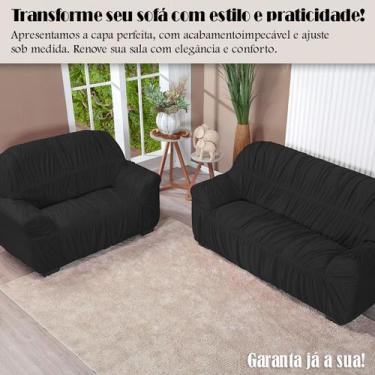 Imagem de Capa para Sofá King Elasticada Lisa 2 E 3 Lugares - Lenharo Enxovais, 