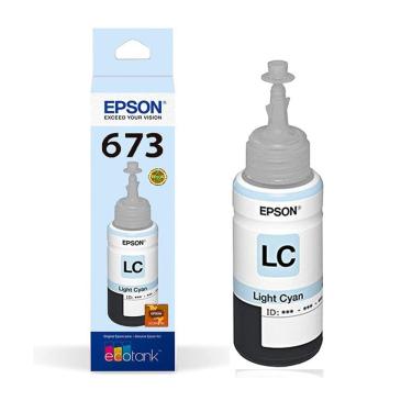 Imagem de Tinta Epson 673 EcoTank Ciano Claro p/ L800 L850 - Refil 70ml