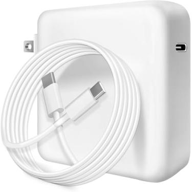 Imagem de Carregador 118W Mac Book Pro para MacBook Pro, Mac Book Air 13, 14, 15, 16 polegadas, 2025, 2024, 2023, 2022, 2021, 2020, 2020, M1, M2, M3, M4, adaptador de alimentação USB C, cabo USB-C de 2,5 m