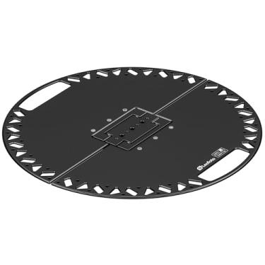 Imagem de Leofoto Bandeja dobrável multifuncional, mesa montável em tripé portátil com braçadeira compatível com Arca, orifícios de montagem de 9,5 cm e 1/10.2 cm, recortes de acessórios (LCH-4)