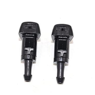 Imagem de Bocais de lavagem de para-brisa para Hy/undai Solaris 2010-2014 Bocal de lavadora de limpador de para-brisa dianteiro de carro 2 peças de carro