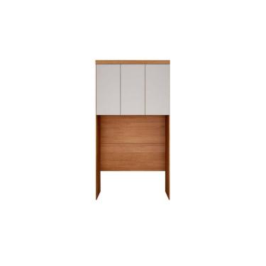 Imagem de Armário Ponte Modulado Aéreo Solteiro Rizon/Linea c/ 3 Portas Cumaru/Fendi 25 - Novo Horizonte