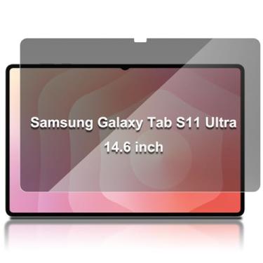 Imagem de MiKoyi Protetor de tela de privacidade de 37.1 cm para Samsung Galaxy Tab S11 Ultra 14,6 polegadas, filtro de tela antiluz azul, película de vidro temperado 9H compatível com Samsung Galaxy Tab S11