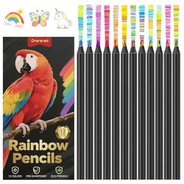 Imagem de Orerered 12 lápis de cor arco-íris, materiais de arte para crianças, material escolar de desenho, lápis divertidos, presentes para meninos e meninas, coisas modernas, lembrancinhas de festa de