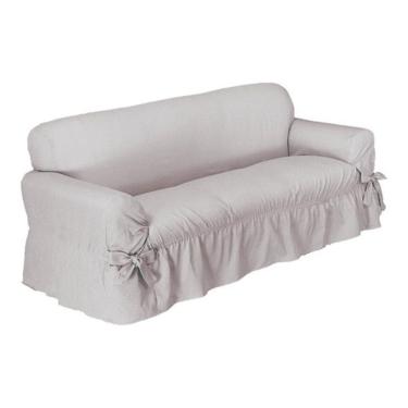 Imagem de Capa De Sofá 3 Lugares Avulso Gorgurão Maquinetado - Palha