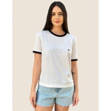 Imagem de Camiseta Feminina Comfort Logo Bordado Duplo C Colcci-Feminino