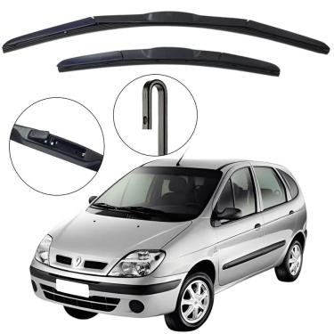 Imagem de Kit Palheta Dianteira Scenic 1999 a 2011 Limpador de Parabrisa de Silicone