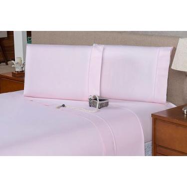 Imagem de Lençol Solteirão 400 Fios 3 Peças 100% algodao - Rafaloro, Rosa