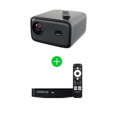 Imagem de Kit Projetor PFL 7560 com Smart TV Box 4k Intelbras