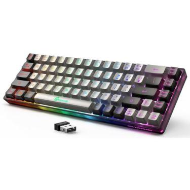 Imagem de Teclado sem fio para jogos GEODMAER 65% recarregável retroiluminado