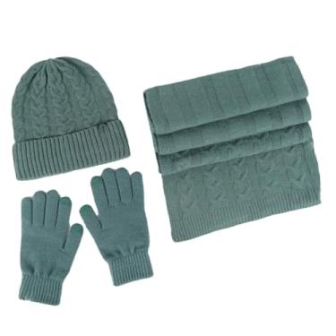 Imagem de Conjunto de 3 peças de gorro de inverno para mulheres e homens, conjunto de cachecóis de cachecóis de caxemira com forro de lã espessa, EN8, tamanho único
