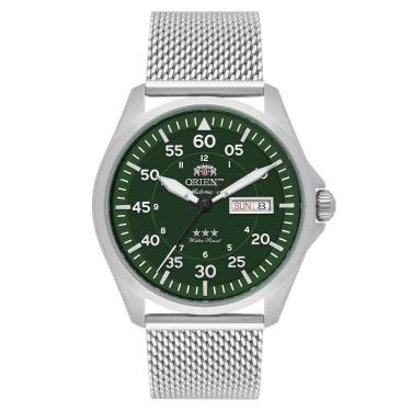 Imagem de Relógio Orient Masculino Ref: Yn6ss009 E2sx Automático Mesh Prateado