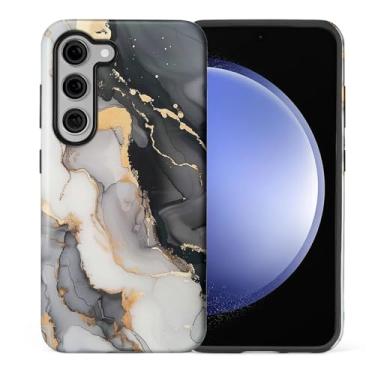 Imagem de yicomon Capa para celular compatível com Samsung Galaxy S23 FE, capa protetora macia antiarranhões à prova de choque com estampa de mármore fosco durável e moderna