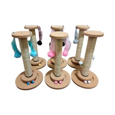 Imagem de Arranhador Interativo Para Gatos Em Forma De Torre — Brinquedo Educativo(Preto)