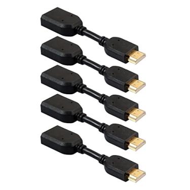 Imagem de Xiaojikuaipao 5 peças de cabo de extensão HDMI banhado a ouro 4K Full HD M a F para projetor de TV PS3 - tamanho compacto, cobre de todos os núcleos, alumínio + blindagem trançada - para
