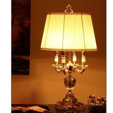 Imagem de Luminária de mesa moderna em cristal com LED, simples, criativa e luxuosa, para decoração de sala de estar e quarto (Estilo 5)