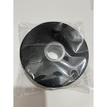 Imagem de ZHIAXTON Fita preta de 3,8 cm (1 1/2 polegada), fita de cetim preta de face única para embrulho de presente, buquê de flores, laços feitos à mão, guirlanda de rosas, lei, artesanato, Halloween