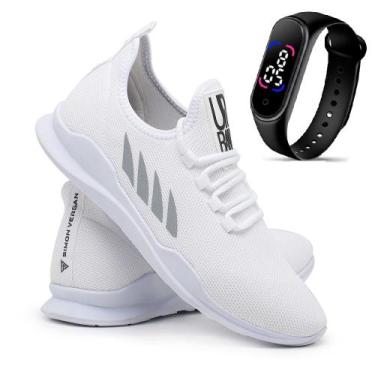 Imagem de Tênis Esportivo Masculino Tramado Para Corrida Treino com Cadarço Sola