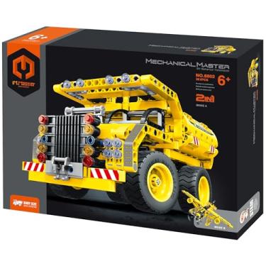 Imagem de iM.Master STEM Academy: Mechanical Master: 2-in-1 Dump Truck & Aircraft - 361pcs - Brick Model Vehicle, 2 Configurations, Building Blocks Activity Set