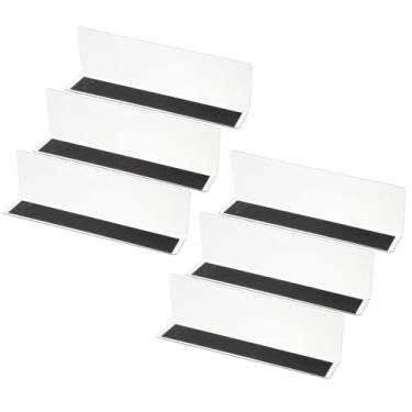 Imagem de PATIKIL Pacote com 6 divisórias de prateleira para organização de armário, 7,9 x 1,18 x 2,4 separador magnético de acrílico prateleiras de armário de cozinha bloqueador sob a cama para quarto, cozinha