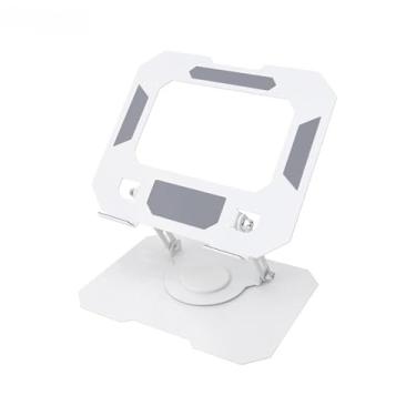 Imagem de Suporte de Metal Ajustável Para Notebook 10 Ate 17" Giratória de 360° (BRANCO)