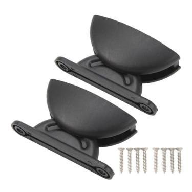 Imagem de Chiffonade 2 peças de retentor de porta de trailer de nylon em forma de arco suporte de retenção de porta RV kit de retentor de porta para motorhome (preto)